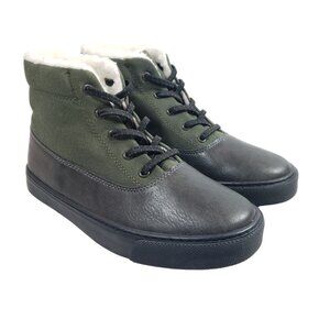 Old Navy Junior Size 6 Fashion Boots Fleece Lined Green